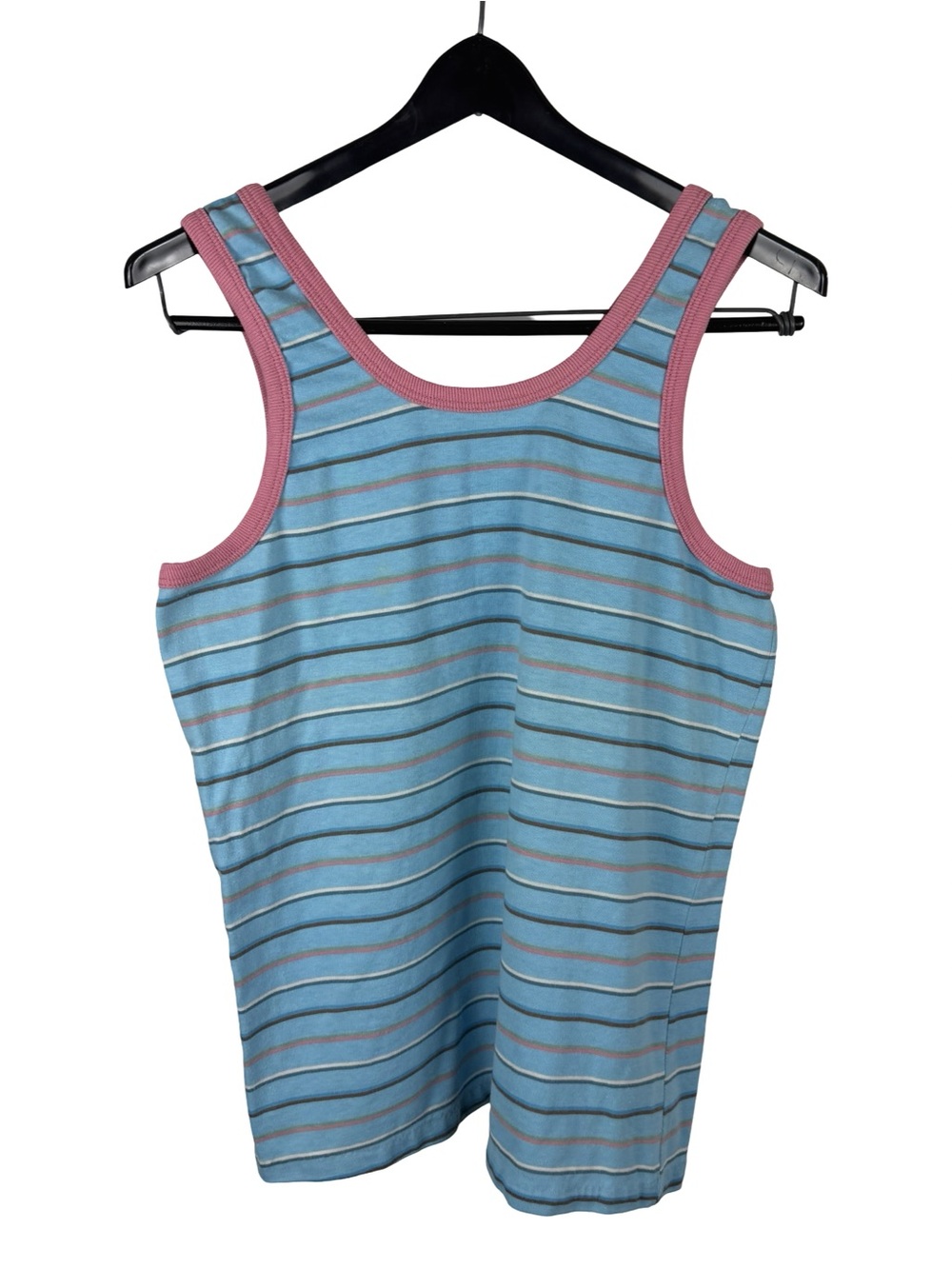 Vintage 90s Women’s Laguna Made In USA Striped Summer Tank Top Shirt Size L